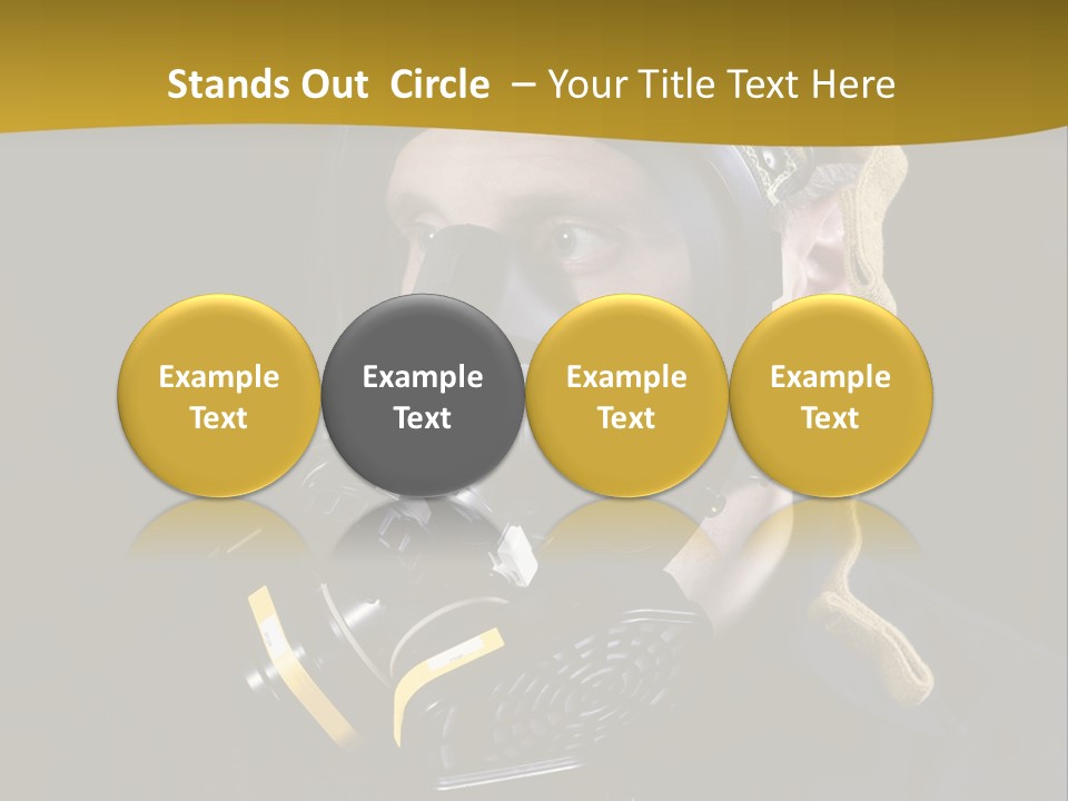 Man Protective Respirator PowerPoint Template