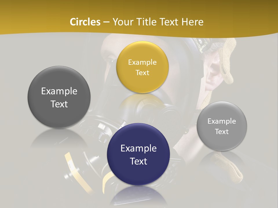 Man Protective Respirator PowerPoint Template