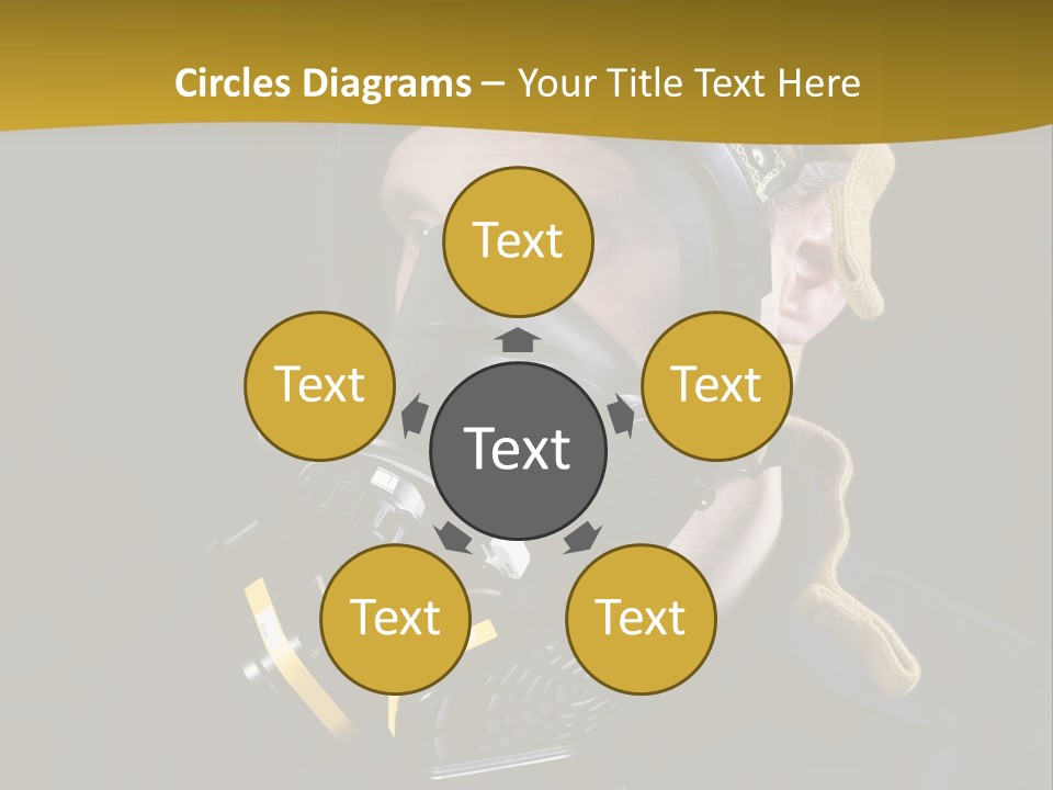 Man Protective Respirator PowerPoint Template