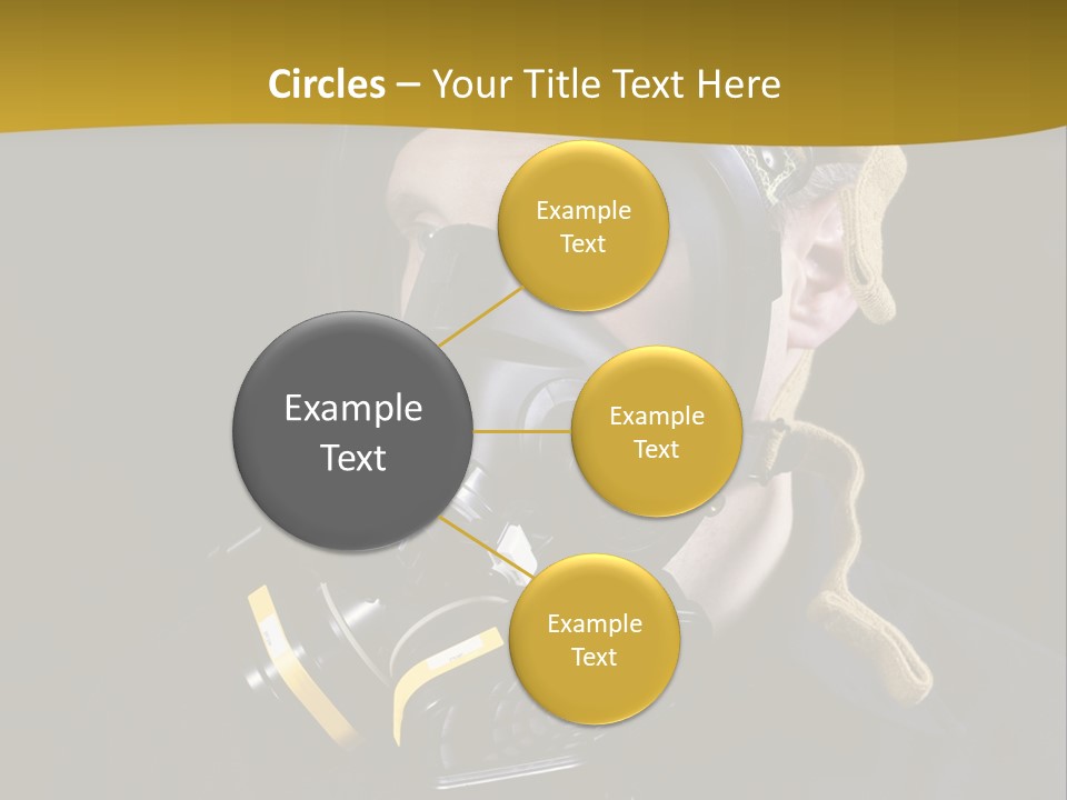 Man Protective Respirator PowerPoint Template