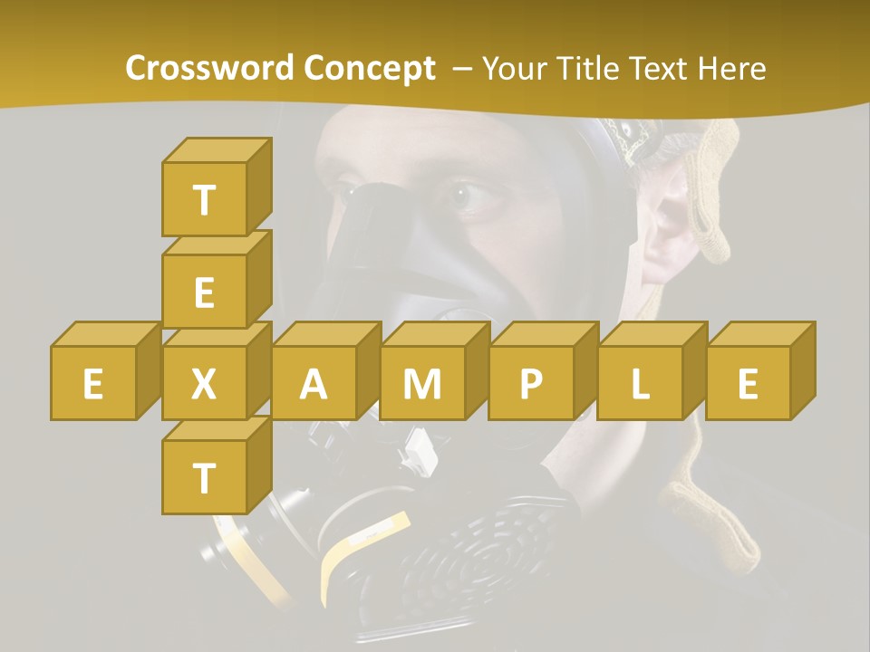 Man Protective Respirator PowerPoint Template