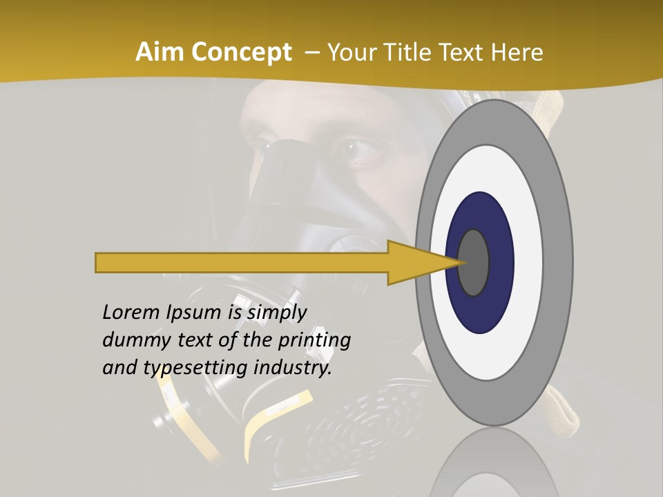 Man Protective Respirator PowerPoint Template