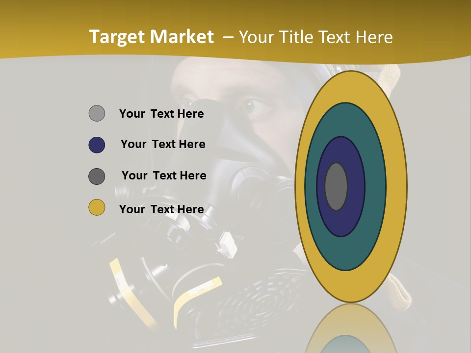 Man Protective Respirator PowerPoint Template