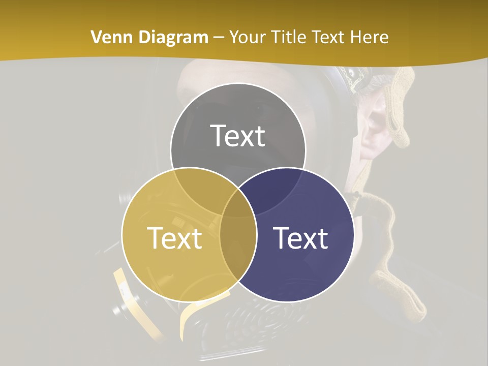 Man Protective Respirator PowerPoint Template