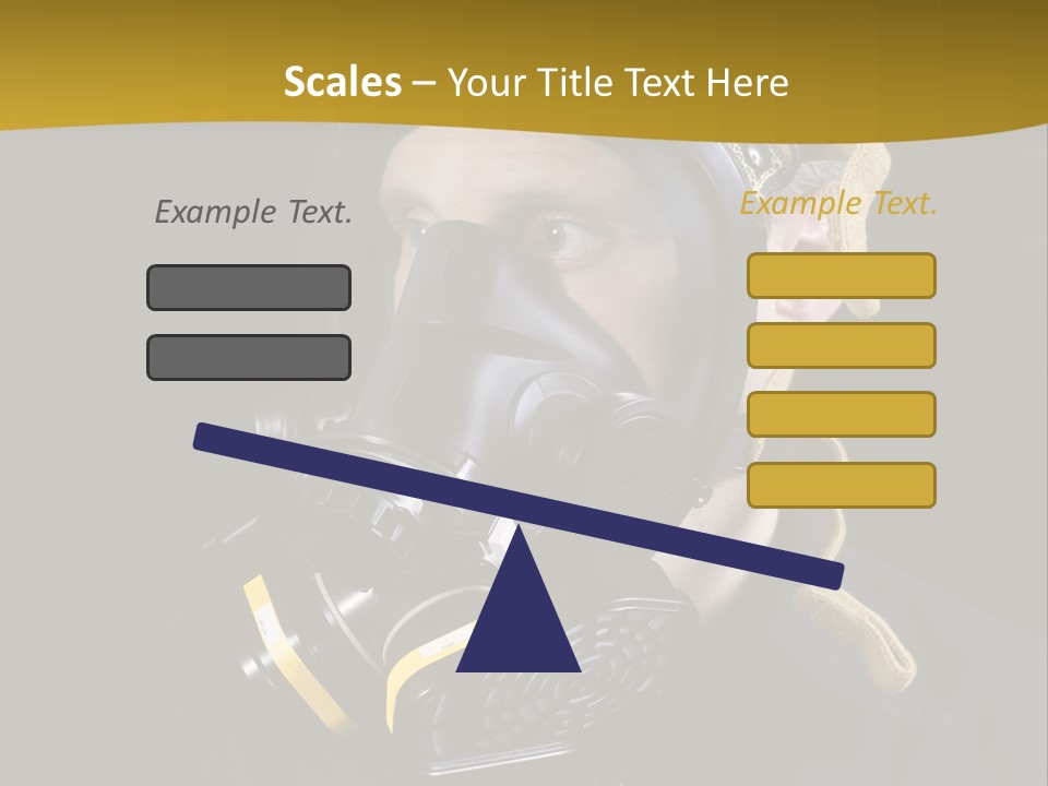 Man Protective Respirator PowerPoint Template