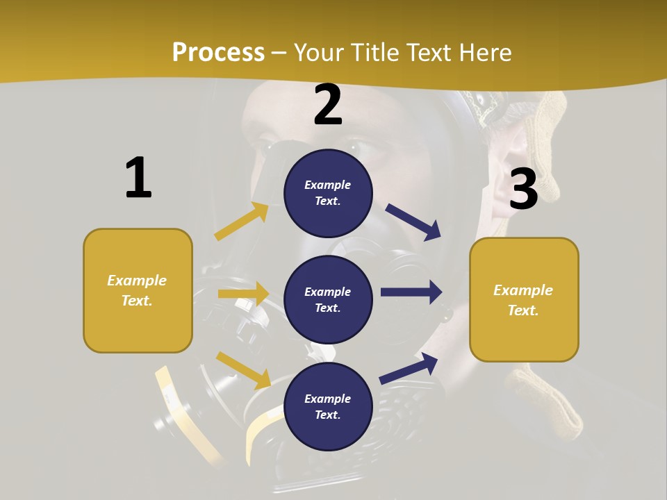 Man Protective Respirator PowerPoint Template