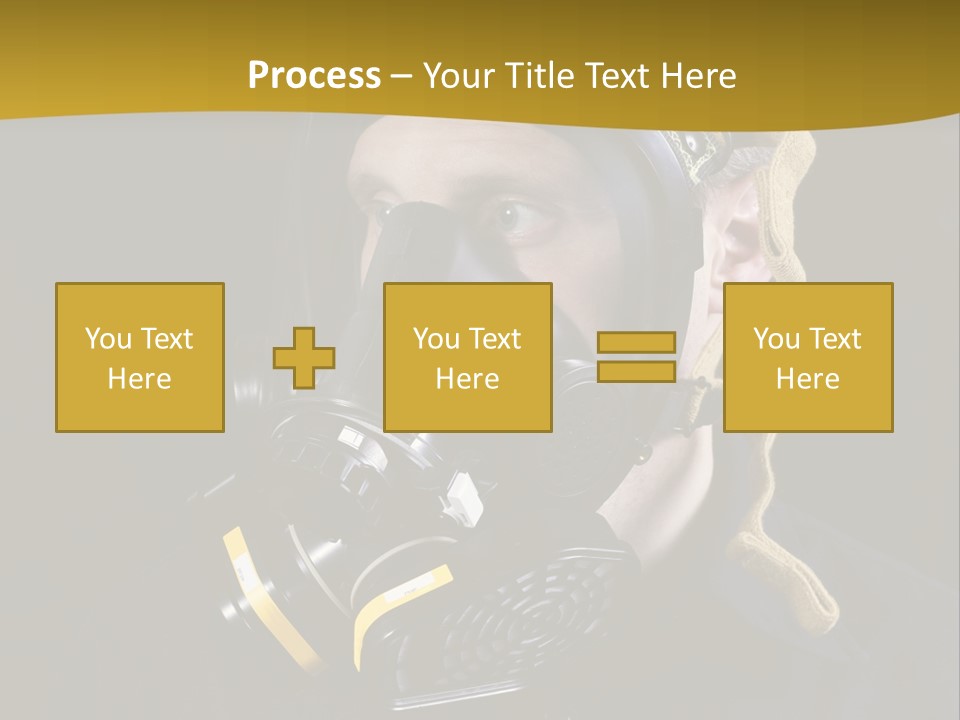 Man Protective Respirator PowerPoint Template