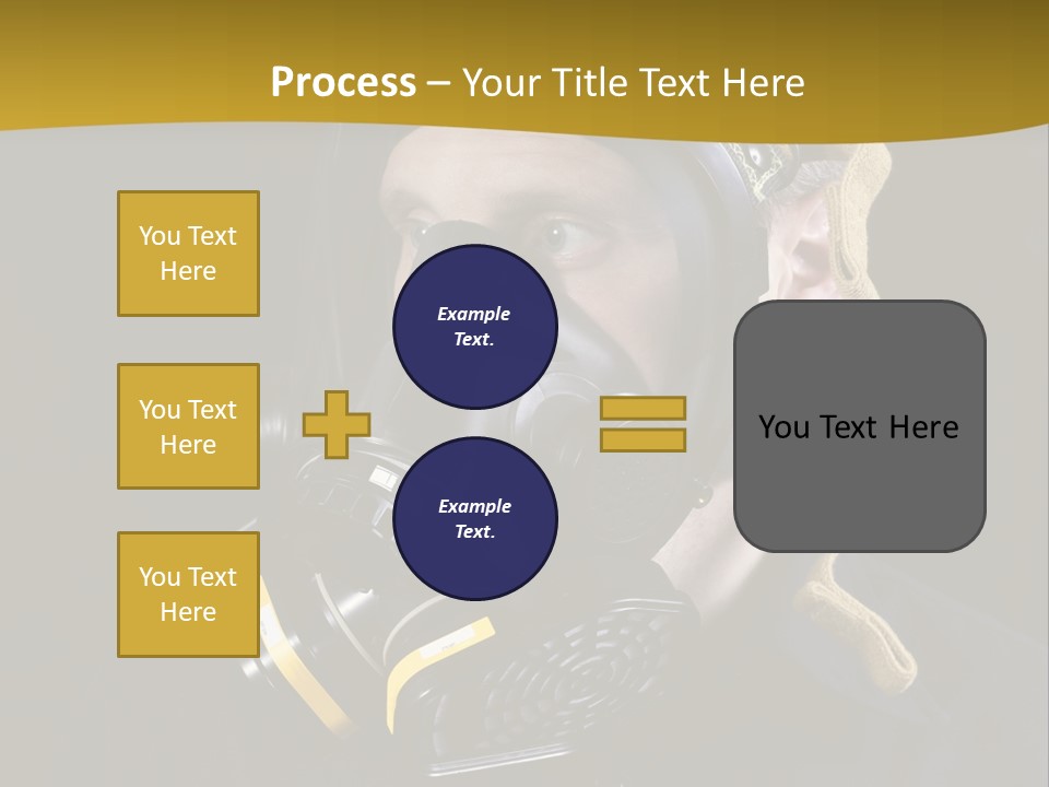 Man Protective Respirator PowerPoint Template