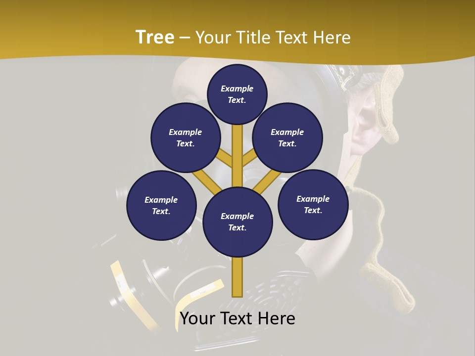 Man Protective Respirator PowerPoint Template