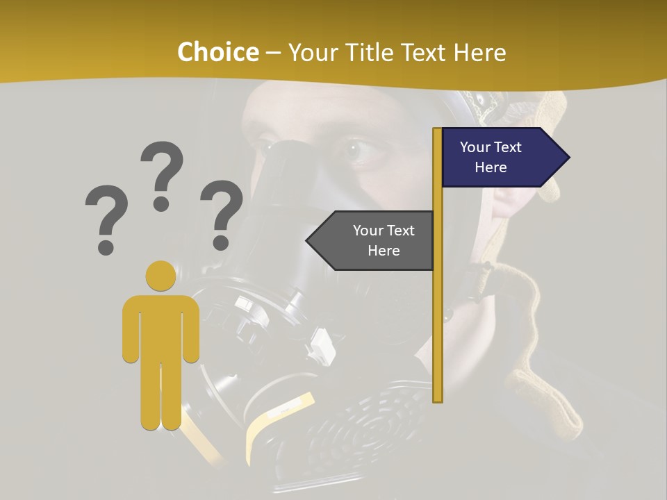 Man Protective Respirator PowerPoint Template