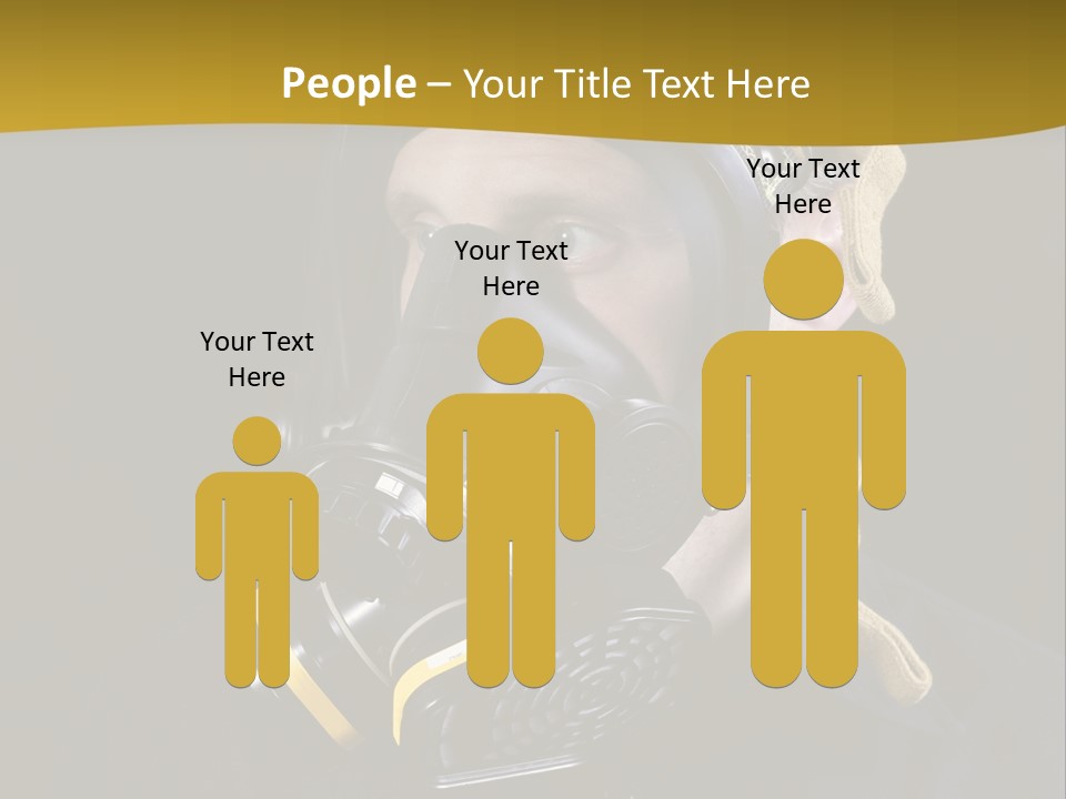 Man Protective Respirator PowerPoint Template
