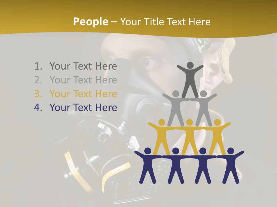 Man Protective Respirator PowerPoint Template