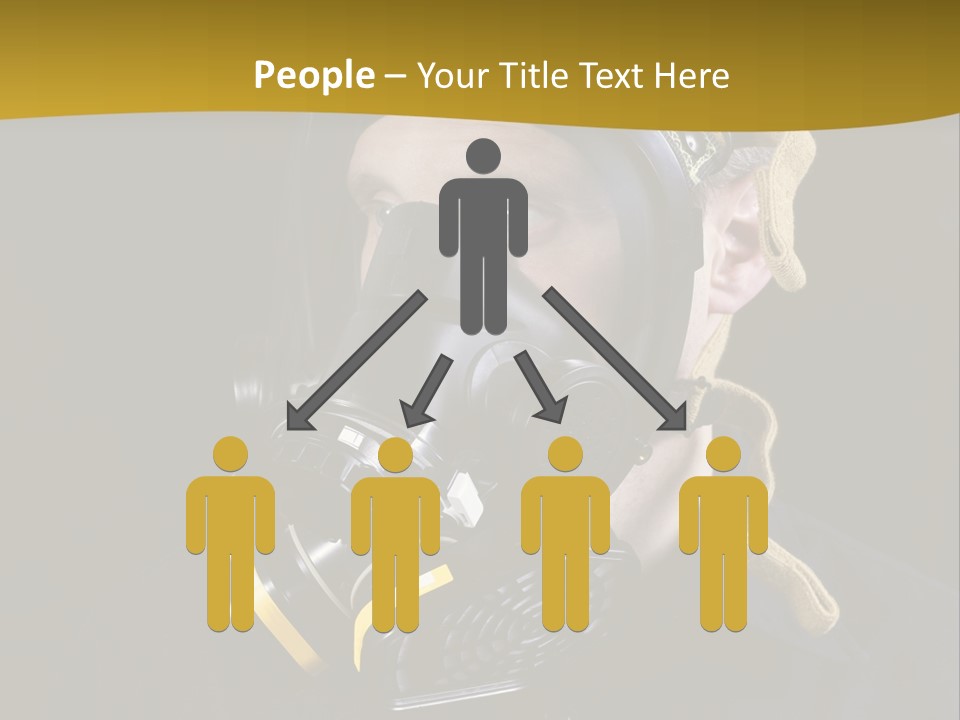 Man Protective Respirator PowerPoint Template