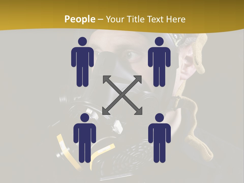 Man Protective Respirator PowerPoint Template