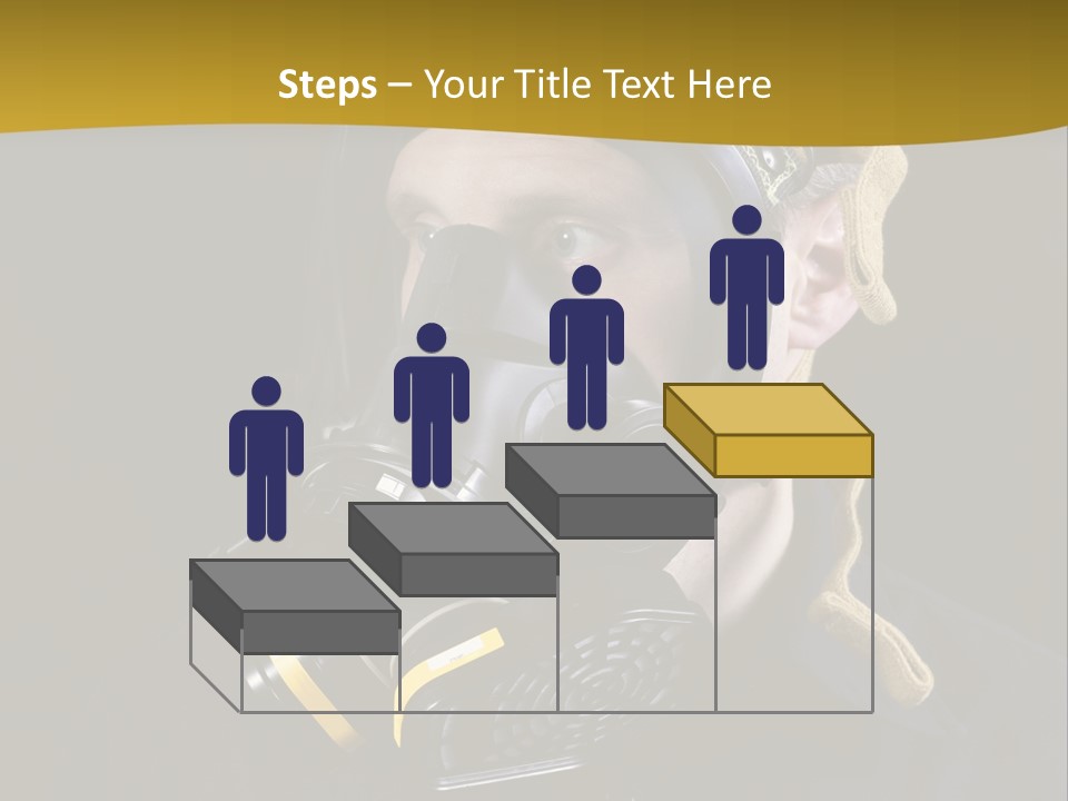 Man Protective Respirator PowerPoint Template