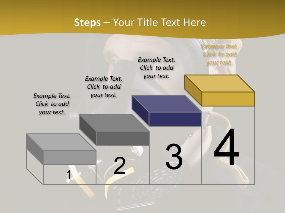 Man Protective Respirator PowerPoint Template