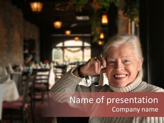 Female Laugh Portrait PowerPoint Template