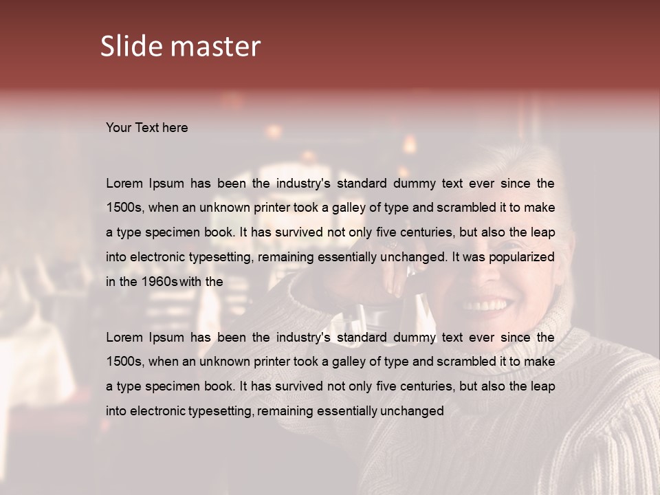 Female Laugh Portrait PowerPoint Template