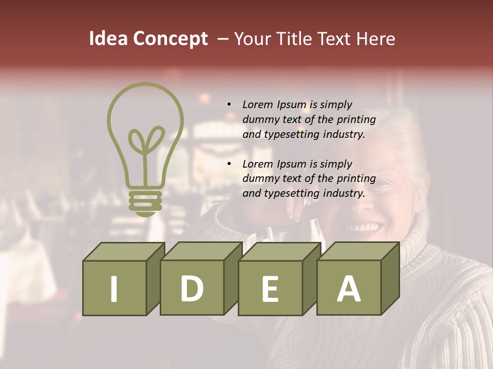 Female Laugh Portrait PowerPoint Template