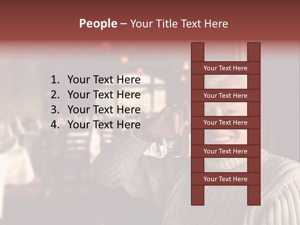 Female Laugh Portrait PowerPoint Template