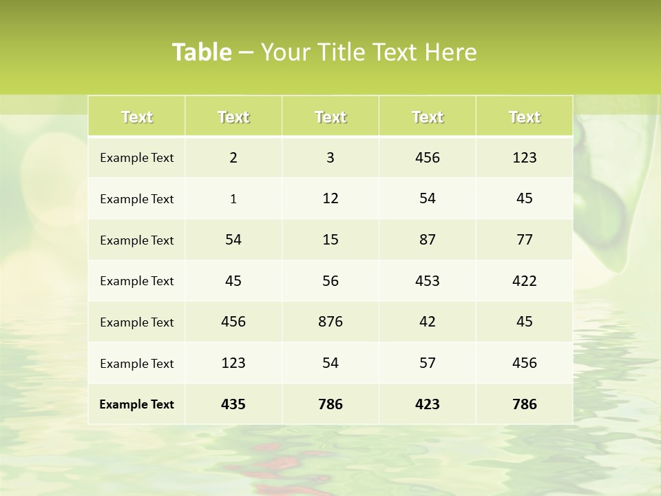 Water Natural Grass PowerPoint Template