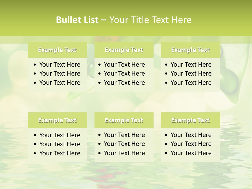 Water Natural Grass PowerPoint Template