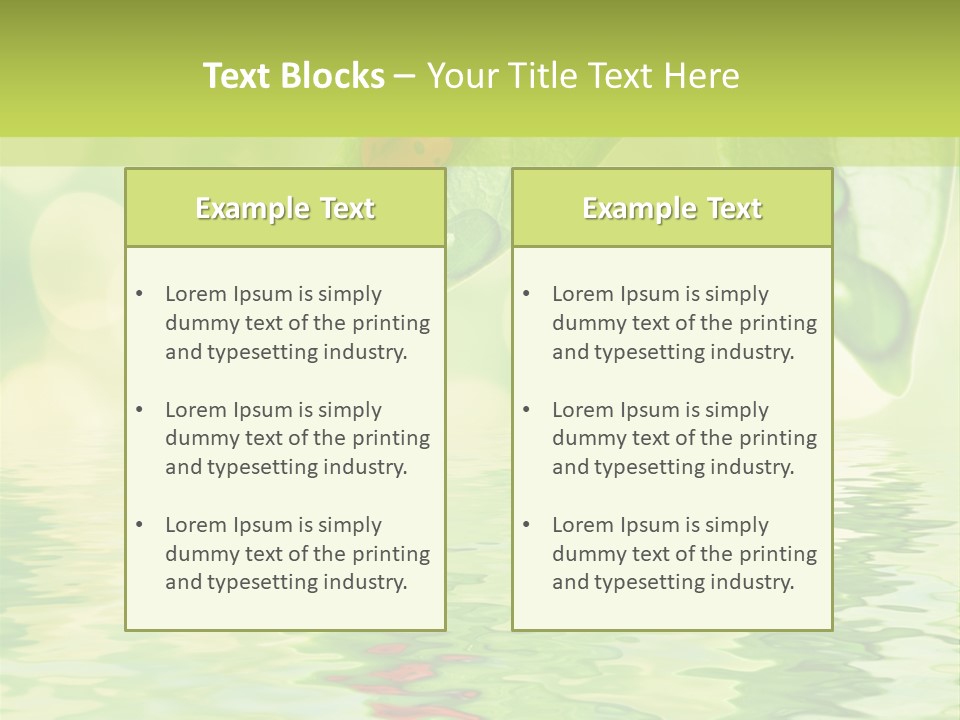 Water Natural Grass PowerPoint Template