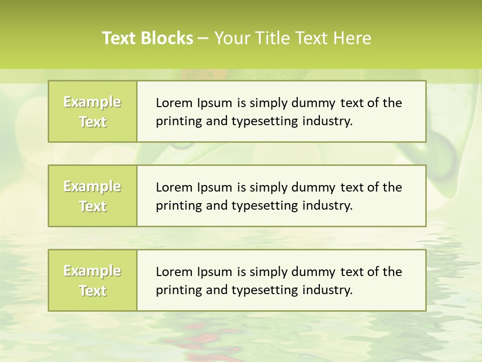 Water Natural Grass PowerPoint Template