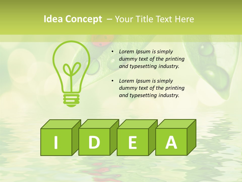Water Natural Grass PowerPoint Template