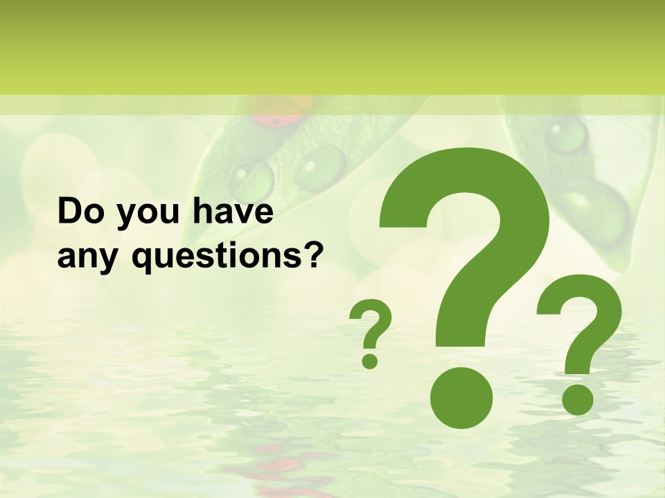 Water Natural Grass PowerPoint Template