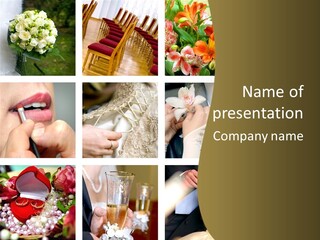 Groom Diamond Flower PowerPoint Template