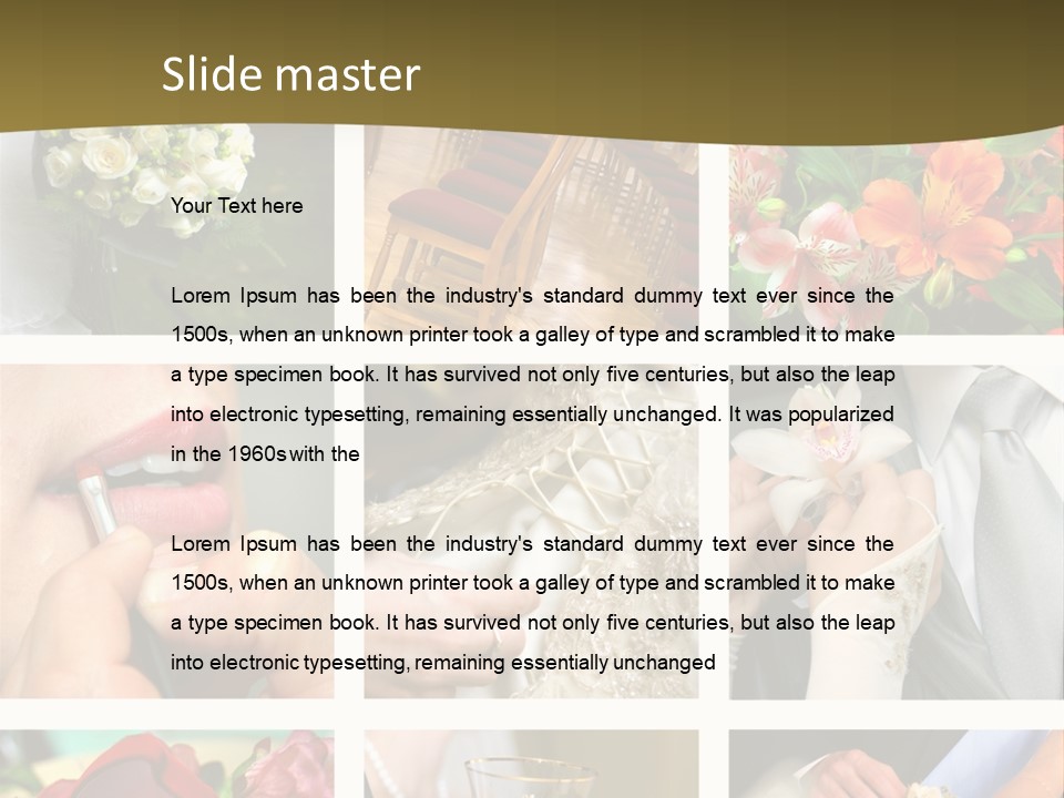 Groom Diamond Flower PowerPoint Template