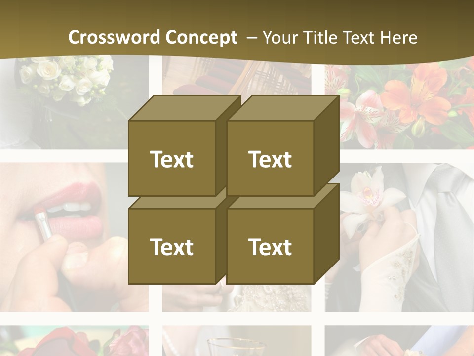 Groom Diamond Flower PowerPoint Template