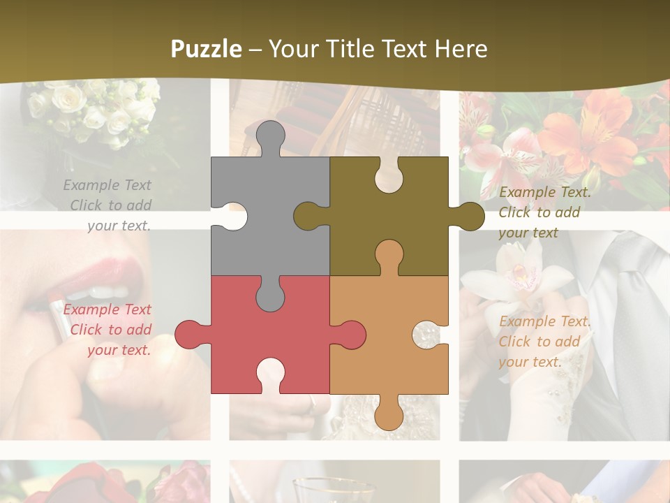 Groom Diamond Flower PowerPoint Template