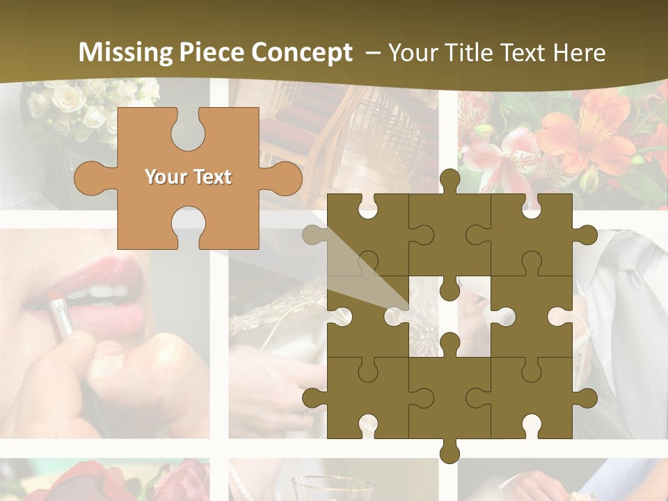 Groom Diamond Flower PowerPoint Template