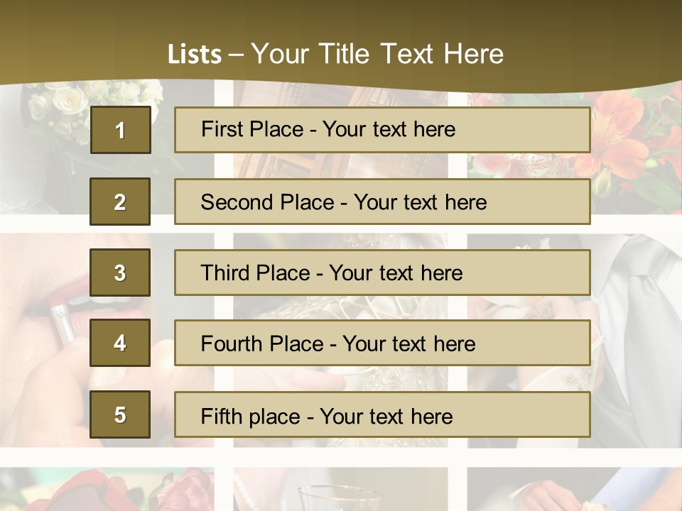 Groom Diamond Flower PowerPoint Template