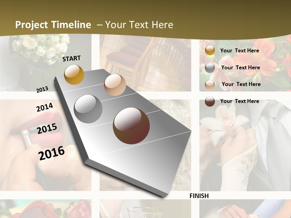 Groom Diamond Flower PowerPoint Template