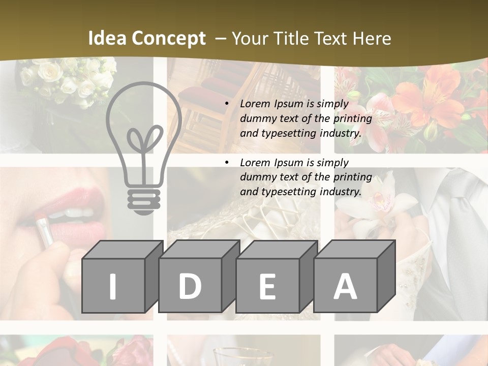 Groom Diamond Flower PowerPoint Template