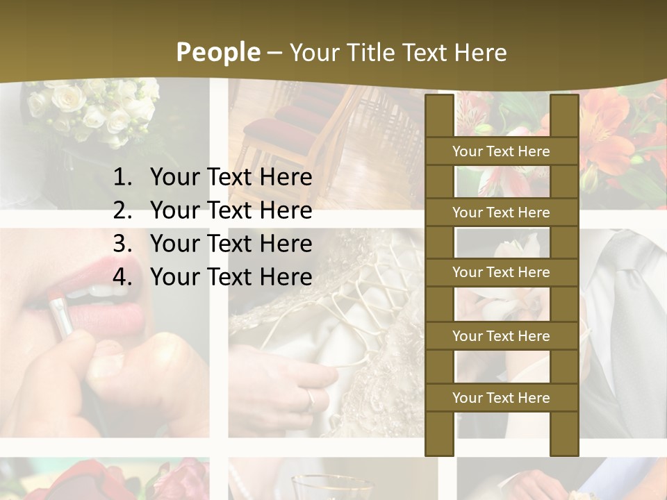 Groom Diamond Flower PowerPoint Template