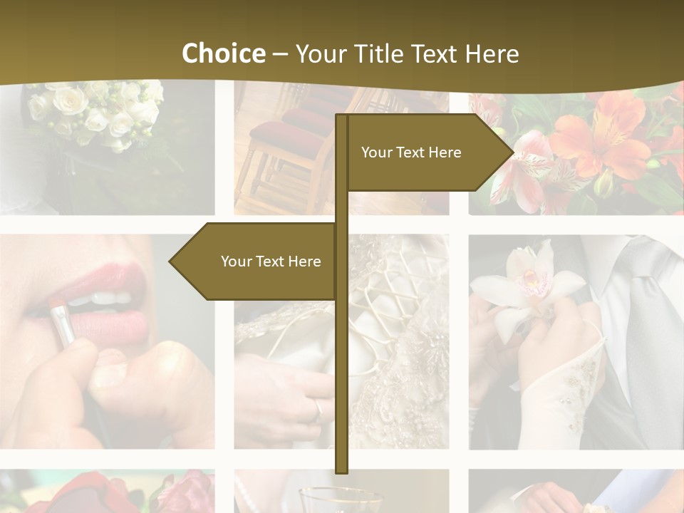 Groom Diamond Flower PowerPoint Template