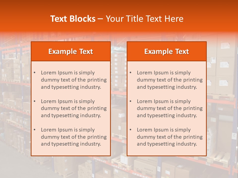 Storage House Lagerhaus Lager PowerPoint Template