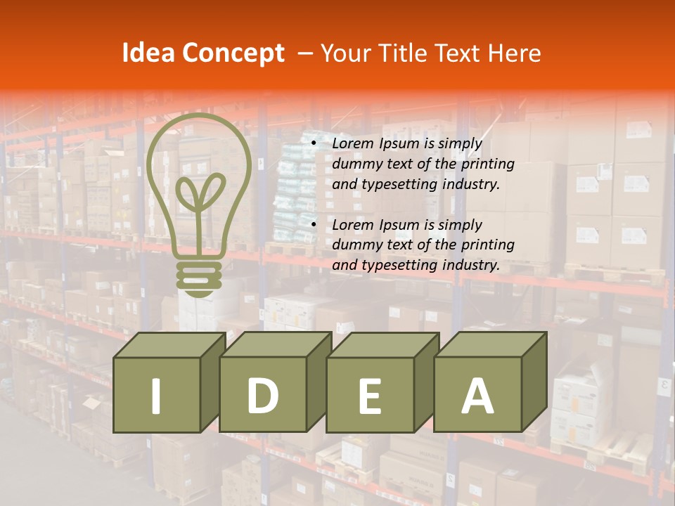 Storage House Lagerhaus Lager PowerPoint Template