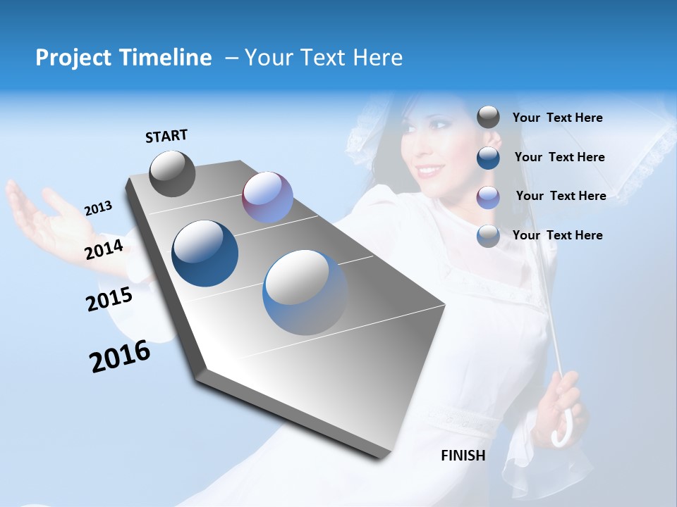 Happy Model Pretty PowerPoint Template