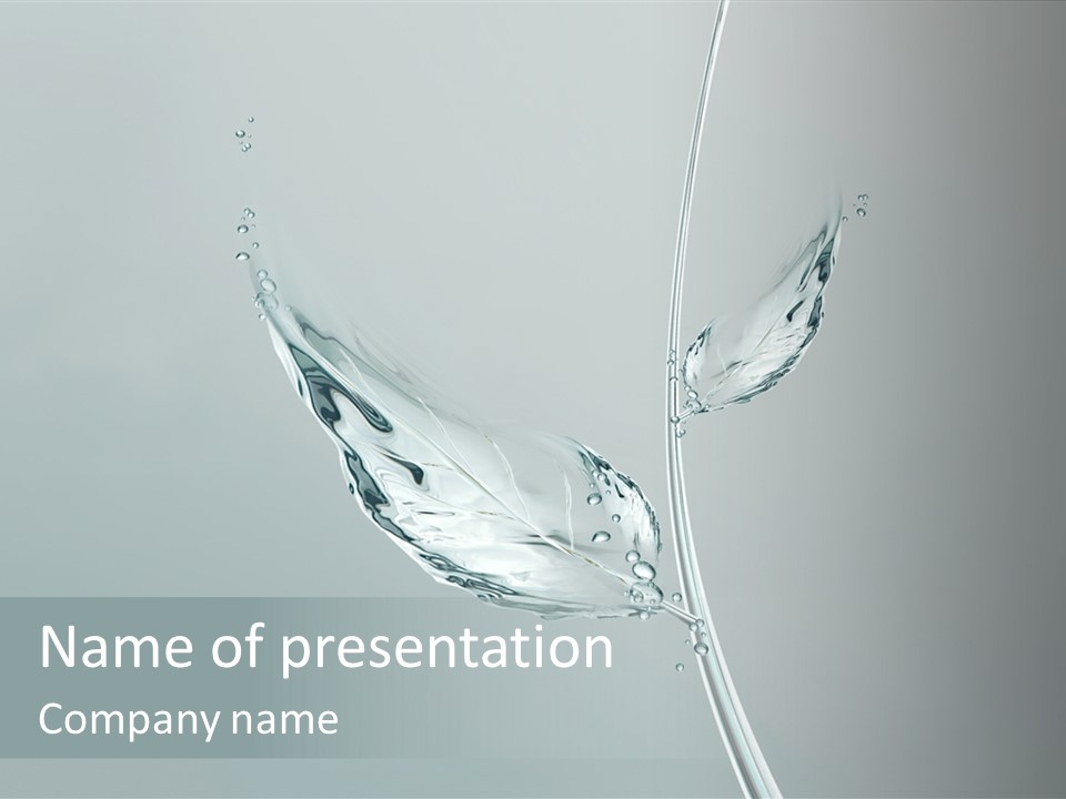 Gray Water Beautiful PowerPoint Template