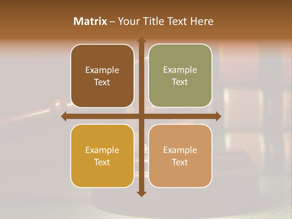 Legal Attorney Hammer PowerPoint Template