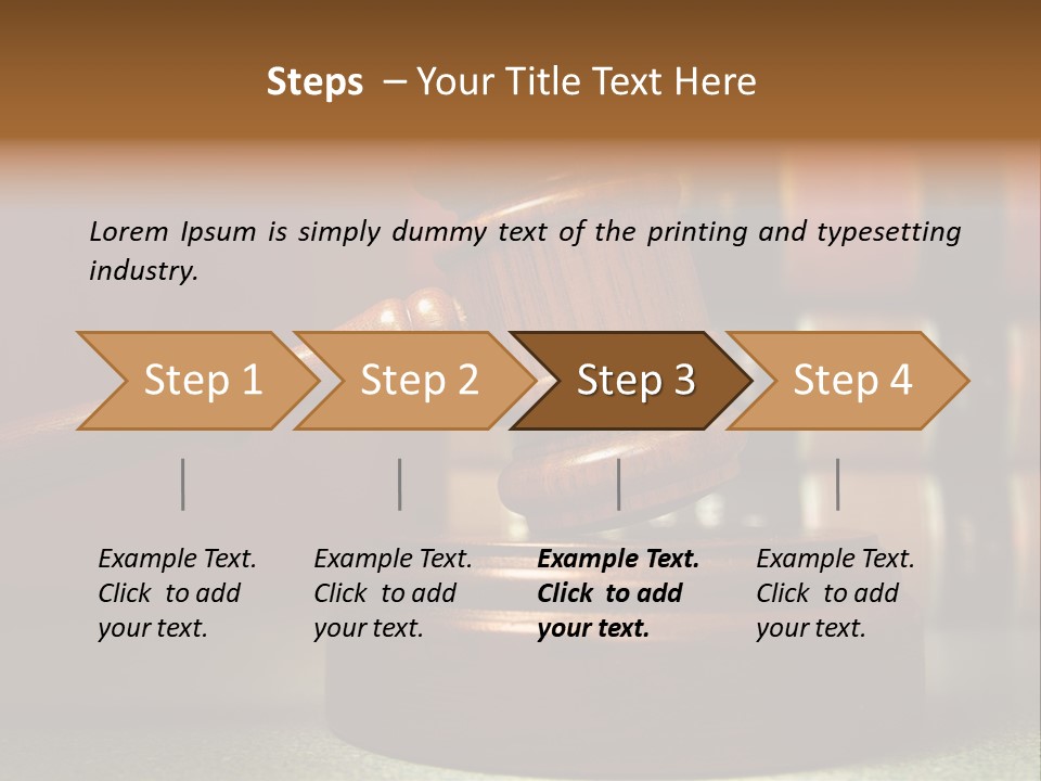 Legal Attorney Hammer PowerPoint Template