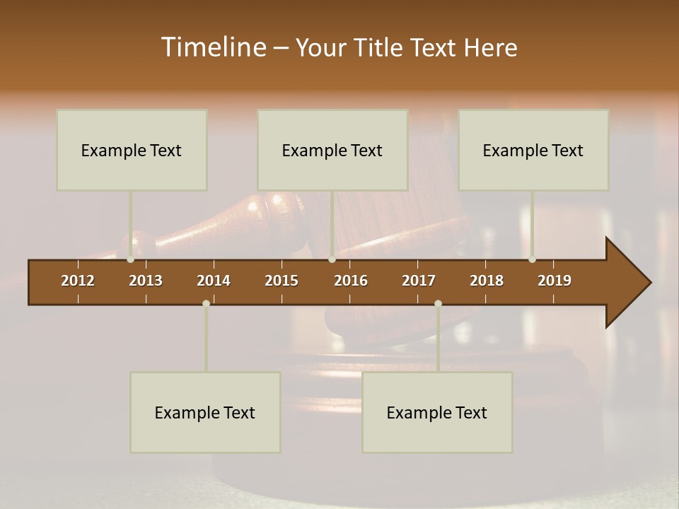 Legal Attorney Hammer PowerPoint Template