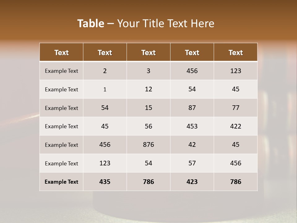 Legal Attorney Hammer PowerPoint Template