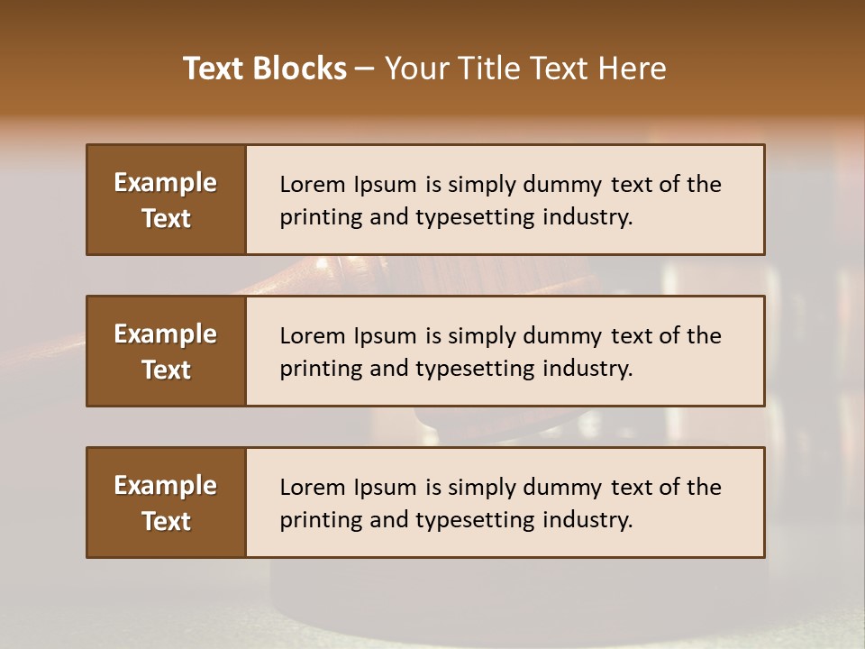 Legal Attorney Hammer PowerPoint Template