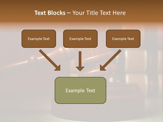 Legal Attorney Hammer PowerPoint Template